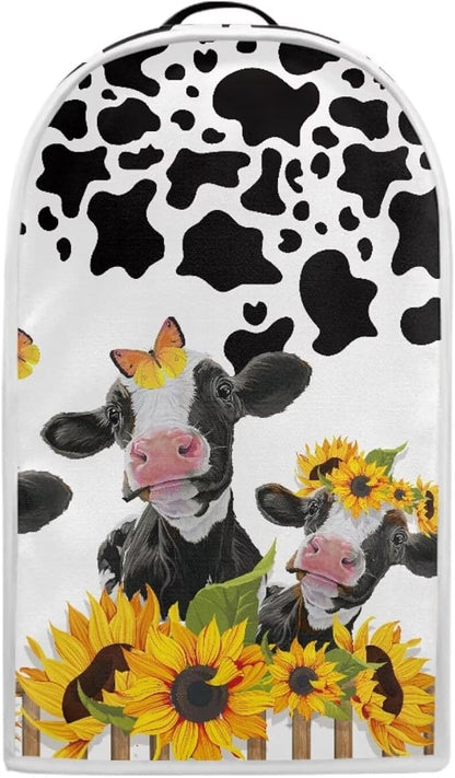 Sunflower Animal Cow Print Blender Dust Covers for Kitchen Counter,Juicer Cover Storage Pouch Cooker Mixer Covers Sleeve Coffee Maker Appliance Cover Food Processor Dust Cover
