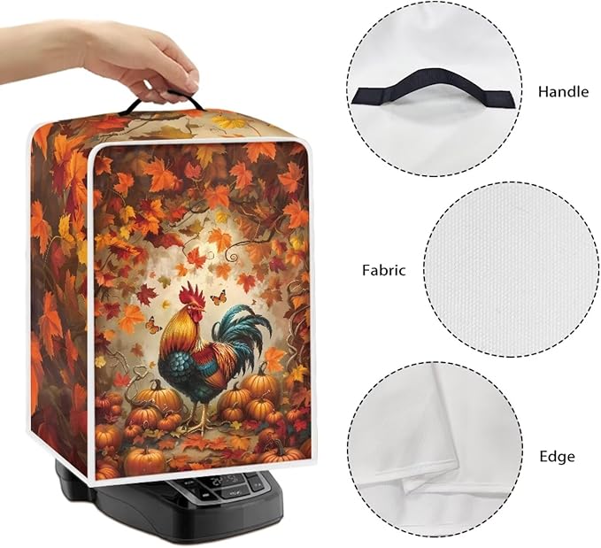 Coffee Maker Cover Protector, Christmas Santa Claus Coffee Machine Dust Cover, Washable Foldable Xmas Decor