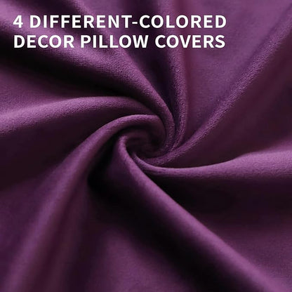 Throw Pillow Covers (Purple Series, 18x18 inches)