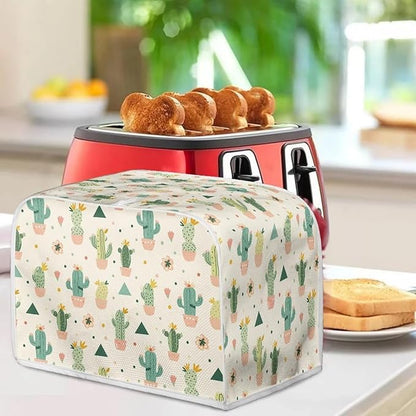 ZFRXIGN Cactus Toaster Cover 4 Slice Wide Slot Toaster Dust Covers Oven Cover Stain Resistant Kitchen Small Appliance Cover with Top Handle Home Decor Mexican Toaster Cover Beige