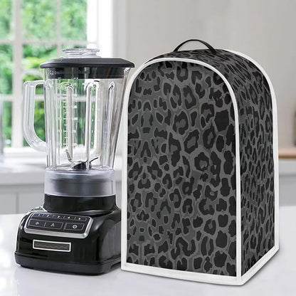 Talayituse Black Leopard Print Blender Dust Cover, Fingerprint Protection Cover for Stand Mixer or Coffee Machine, Home Kitchen Appliance Cover for Stain Dust Resistant Supplies