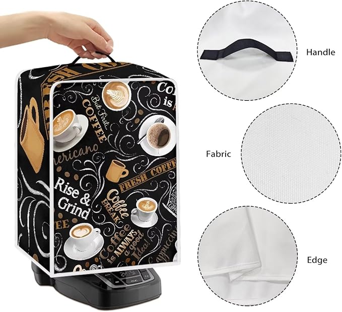 Mumeson Delicious Coffee Coffee Maker Cover Mixers Small Kitchen Machine Cover Blender Dust Cover Kitchen Stand Mixer Cover Small Appliance Covers