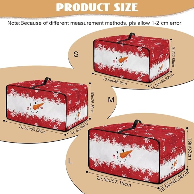Christmas Countertop Convection Oven Cover Dust Protection Air Fryer Toaster Oven Covers for Home Kitchen Decorations 16.5 x 20.5 x 10 Inches, M, Snowman Face Snowflake Red White