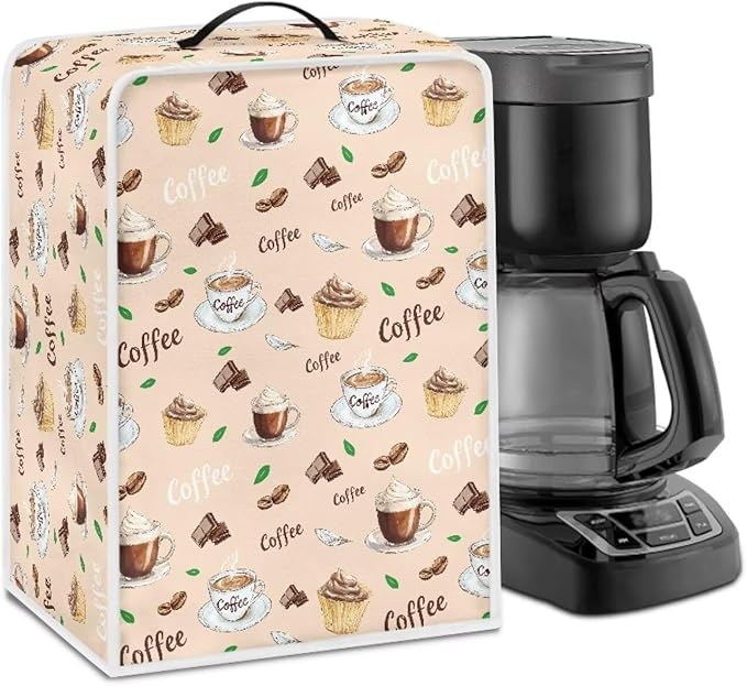 Coffee Machines Covers - Dust Resistant Protective Covers For Coffee Makers, Blender, Mixer, Juice Machine - Dust Proof, Washable Chocolate and Cake Pattern