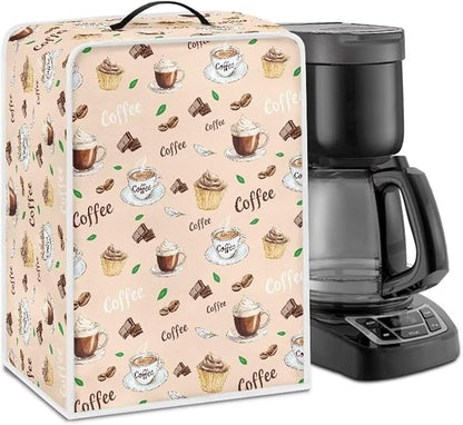 Coffee Machines Covers - Dust Resistant Protective Covers For Coffee Makers, Blender, Mixer, Juice Machine - Dust Proof, Washable Chocolate and Cake Pattern