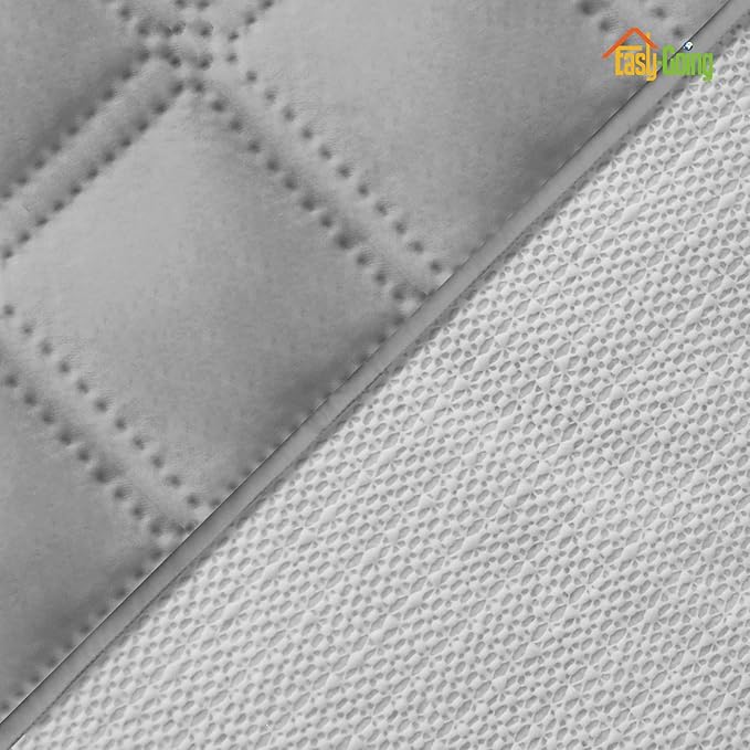 Easy-Going Waterproof Oversized Loveseat Covers Leakproof Couch Cover for 2 Cushion Couch Sofa Cover Washable Sofa Slipcover Non-Slip Furniture Protector with Pocket for Pets (Medium-XL, Grey)