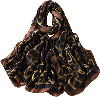 Fashion Scarves Scarf 100% Silk Feeling Scarf Silk Like Scarves Long Lightweight Sunscreen Shawls for Women