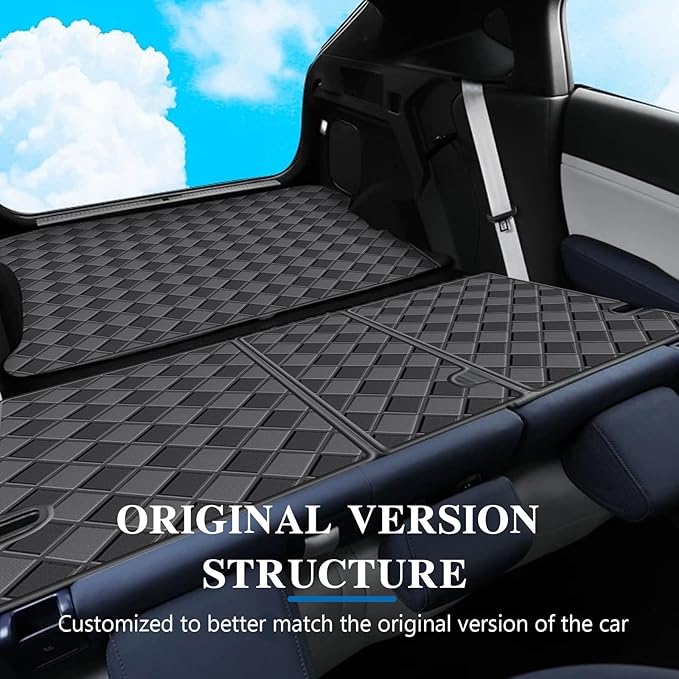 Cargo Mat & Backrest Mats for 2017-2024 Mini Countryman F60 Accessories, All Weather Waterproof Rear Cargo Liner Rear Trunk Liner Back Seat Cover Protector