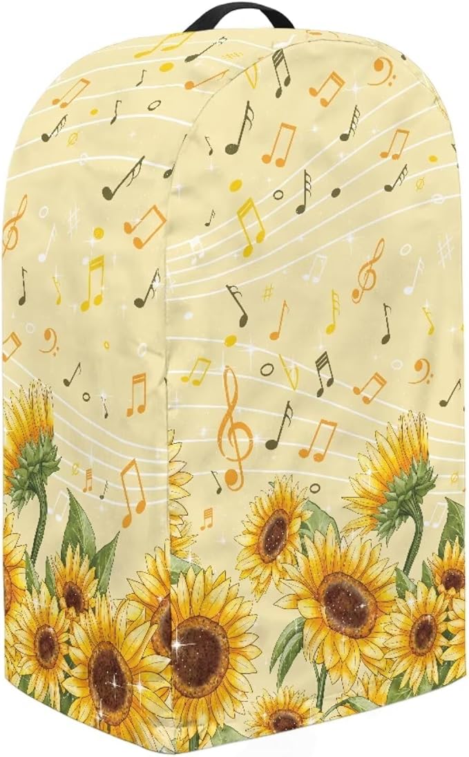 Blender Covers Kitchen Appliance Dust Cover Music Notes Sunflower Blender Protector Food Processor Protection Washable Coffee Maker for Kitchen Counter