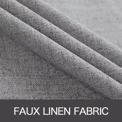 MIULEE Linen Texture Curtains for Bedroom Solid 100% Blackout Thermal Insulated Grey Curtains Grommet Room Darkening Curtains/Draperies Luxury Decor for Living Room Nursery 52x120 Inch (2 Panels)