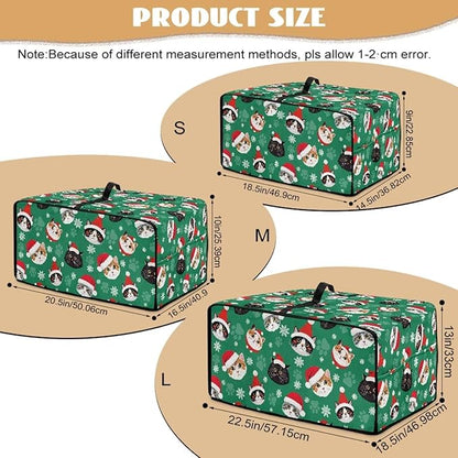 Christmas Decorations Countertop Convection Oven Cover Dust-Proof Toaster Oven Cover with Pockets, Countertop Convection Oven Protector, S, Christmas Hat Cat Paw Snowflake Green