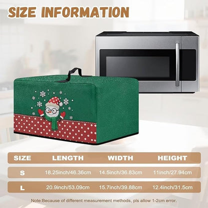 Microwave Oven Universal Dust Cover, Christmas Snowman Waterproof Polyester Fabric Dust Cover Heat-Resistant Air Fryer Dust Cover Appliance Airfryer Dust Jacket