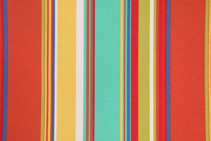 RSH DECOR: Tufted U-Shape Wicker Seat Cushions Set of 2 | 19” x 19” | All-Weather Spun Fabric | Water-Resistant | Outdoor Chair Cushions for Patio Furniture | Bright Colorful Stripe - Made in USA