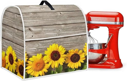 Stand Mixer Cover Compatible with Kitchen Aid Mixer, Cute Sunflower Kitchen Appliance Dustproof Covers with Accessories Pockets, Fits All Tilt Head & Bowl Lift Models Mixers