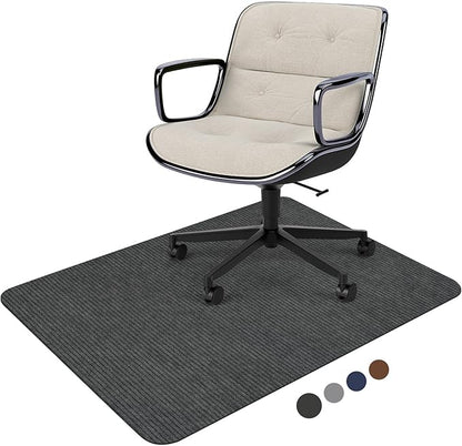 Placoot Desk Chair Mat for Hardwood Floor Corduroy Surface 55"x35" Office Chair Mat for Rolling Chairs,Large Anti-Slip Backing Under Desk Low-Pile Office Rug Floor Mat for Office/Home
