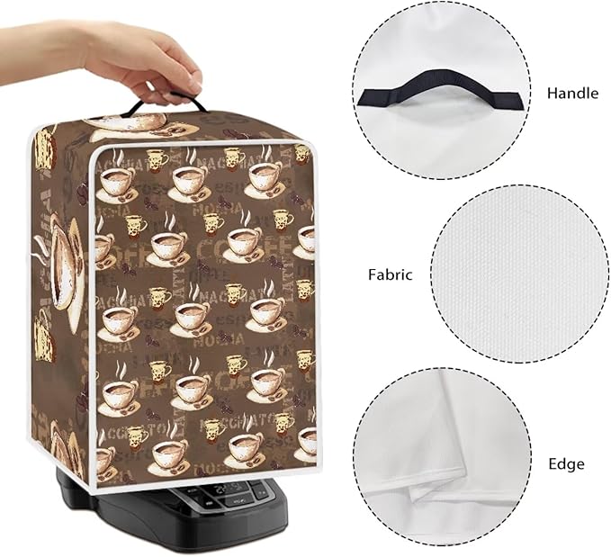 Coffee Maker Cover Dust Cover Washable Dustproof Kitchen Appliance Covers with Top Handle
