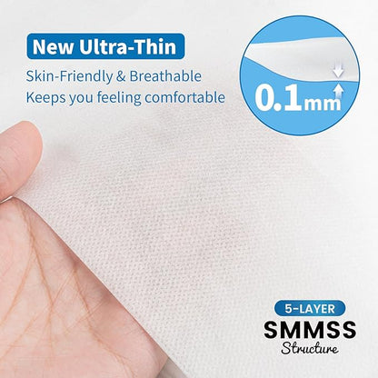 KIIS Travel-Safe Disposable Cover Sheets for Travel, Disposable Bed Sheet, Disposable Duvet/Comforter Cover, Disposable Pillowcases, Perfect for Hotels & Trips (Queen Size)