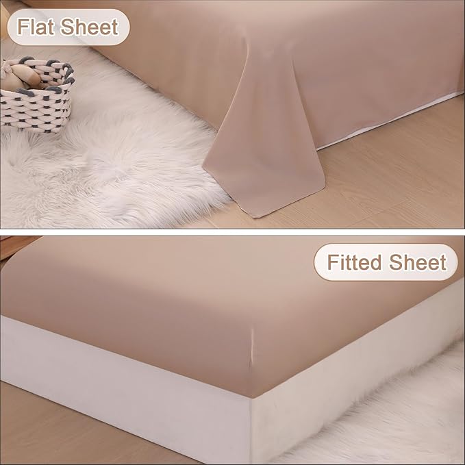 Wowelife 4 Pieces Toddler Bedding Sets for Girls Boys Beige Toddler Bed Set Double Ruffles Boho Bohemian Jacquard Kids Bed in a Bag Includes Comforter, Fitted Sheet, Top Sheet and Pillowcase
