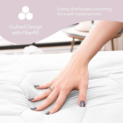 Hearth & Harbor 12 Pack California King Size Quilted Fitted Mattress Pad Cover, 100% Waterproof Mattress Protectors, Deep Pocket Fitted Mattress Cover 8" - 21" (72" x 84", White)