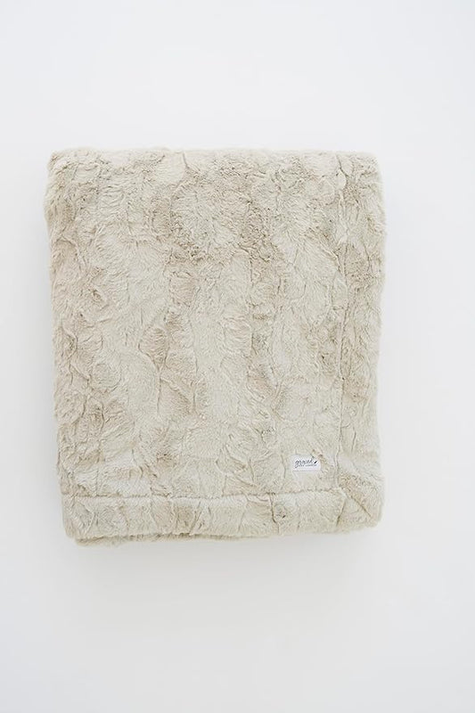GRACED SOFT LUXURIES Feather Extra Large Faux Fur Throw Blanket | Ultra Soft & Fluffy 60x80 inches | Cozy, Thick & Warm | Perfect for Bed, Couch, and Lounging for Kids & Adults | Feather Gray