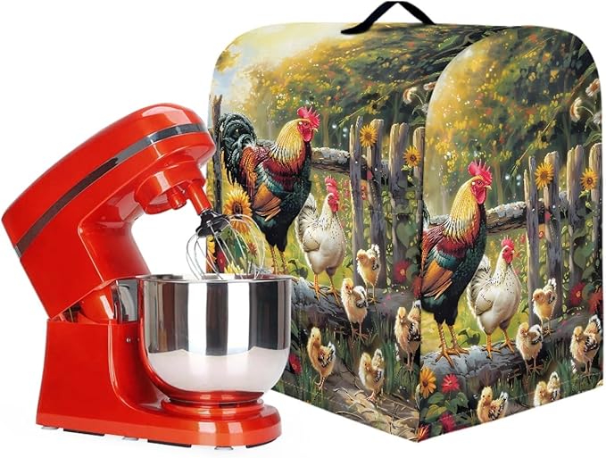 Stand Mixer Cover Waterproof Mixer Dust Cover Fits All Tilt Head & Bowl Lift Models Rooster Sunflower Kitchen Aid Mixer Covers Protector Dust Covers