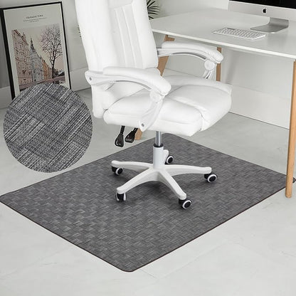 Chair Mat for Hardwood & Tile Floor, 36" x 48" Heavy Duty Office Chair Mat for Rolling Chairs, Anti Slip, Non-Curve, Floor Protector for Home Office, Gray Square