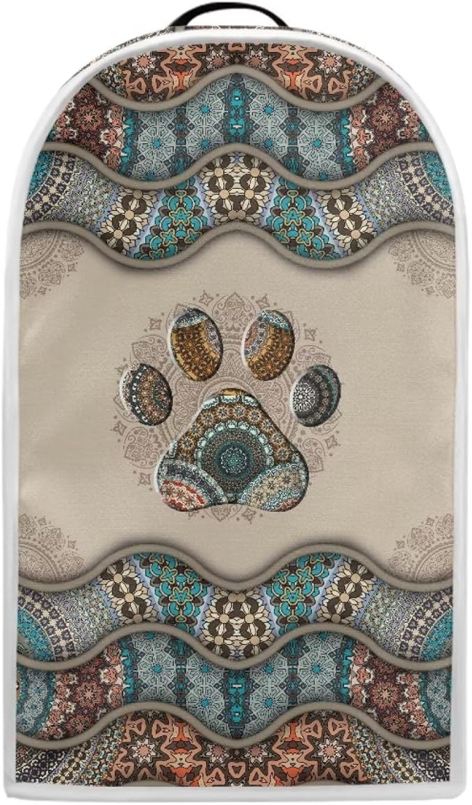 Talayituse Boho Paw Print Blender Dust Cover, Fingerprint Protection Cover for Stand Mixer or Coffee Machine, Home Kitchen Appliance Cover for Stain Dust Resistant Supplies