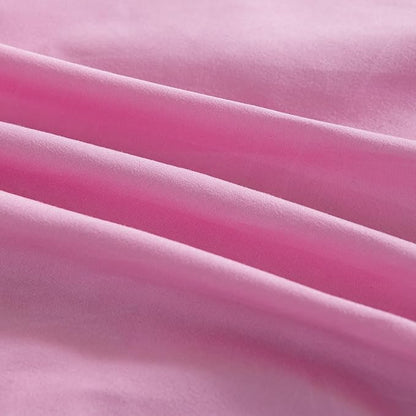 Bed Skirt King Size Ruffled Bed Skirts with Split Corners,14 Inch Drop Dust Ruffle Bed Skirt with Platform, 14 Inch Drop, Pink