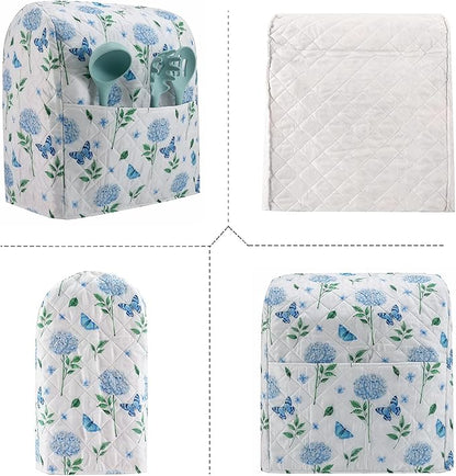 Stand Mixer Cover,Hydrangea Kitchen Mixer Cover Compatible With 5-8 Qt Kitchenaid Hamilton Mixers,Spring Summer Kitchen Decor,Kitchen Aid Mixer Covers,Pioneer Woman Kitchen Aid Mixer Assecories