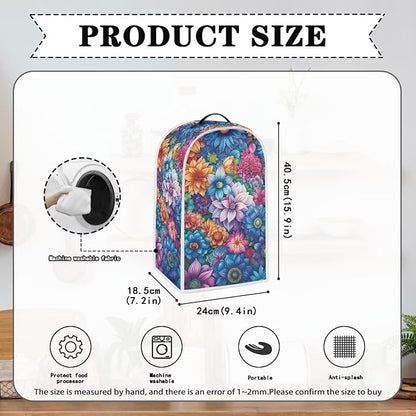 Bright Blossoms Kitchen Blender Cover Toaster Cover Boho Mandala Floral 2 Slice Washable Kitchen Accessories Small Appliance Protector Covers