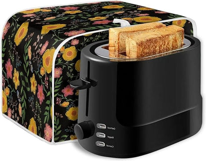 ZFRXIGN Sunflower Chicken Toaster Cover 4 Slice Wide Slot Toaster Rooster Cover Dust Cover with Top Handle Bread Maker Cover Small Kitchen Appliance Cover Home Decor