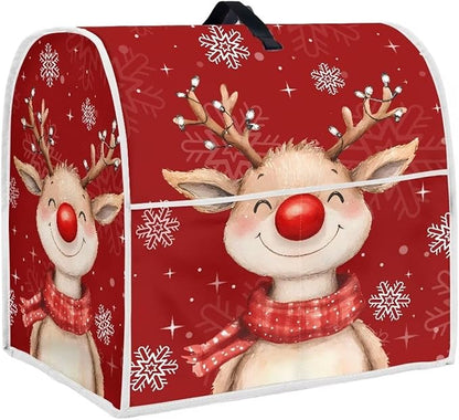 Christmas Reindeer Stand Mixer Cover 6-8 Quart Kitchen Mixer Cover Washable Food Processor Protective Covers Dust Protection Insulated Kitchen Appliance Cover Xmas Decor