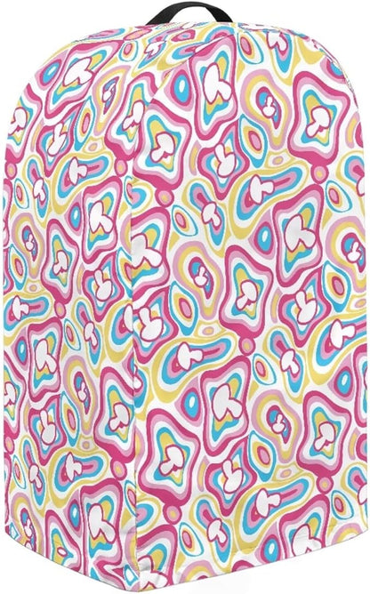 Psychedelic Abstract Coffee Machine Dust Cover Universal Design Compatible with Blender Juicer Food Processor Washable Oil Proof Food Processor Protective Cover with Top Handle