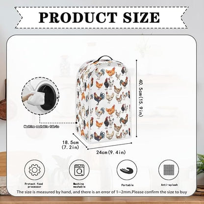 Chicken Pattern Kitchen Blender Dust Cover, Food Processor Stand Mixer Case, Coffee Maker Appliance Cover for Home Kitchen Indoor