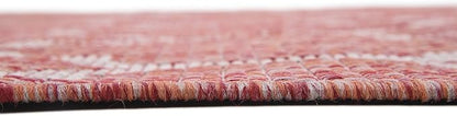 Unique Loom Outdoor Trellis Collection Area Rug (5' 3" x 8' Rectangle, Rust Red/ Ivory)