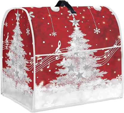 Christmas Mixer Cover for Kitchen Aid 6-8 Quart Stand Mixers, Xmas Tree Kitchen Appliance Dust Cover Washable Dustproof Cloth Cover with Pocket for Kitchenware Gift for Christmas