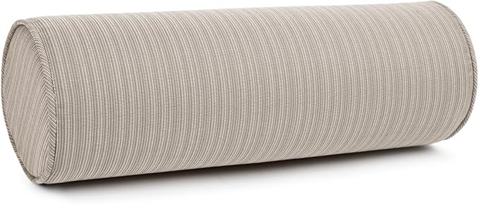 Sherry Kline Island Breeze Indoor/Outdoor Corded Neck Bolster Sand 6"x 18" Set of 2