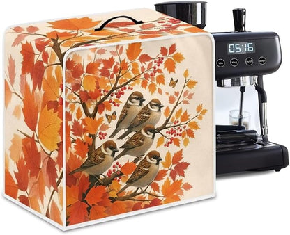 Coffee Maker Cover with Handle Maple Cardinal Dust Protection Washable Foldable Christmas Appliance Cover