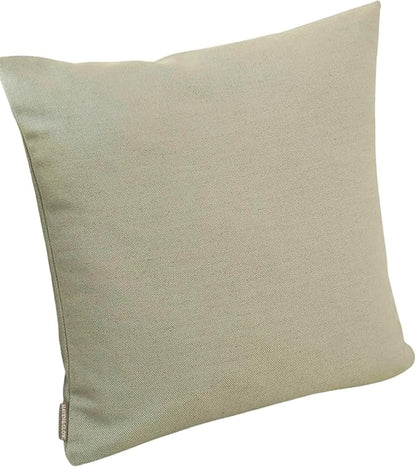 Haven & Glow Decorative Throw Pillow Cover – Square Cushion Case with Zipper | Modern Sofa, Couch & Bed Accent Pillow Covers for Living Room, Bedroom & Home Decor | 18 x 18 Inch – Beige – Pack of 2