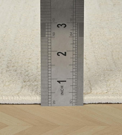 jxgzyy Beige Area Rug 5x7, 0.36'' Thick Low Pile Textured Rug, Modern Aesthetic Home Décor for High Traffic Area, Stain-Resistant Kitchen Rug with Non-Slip Backing