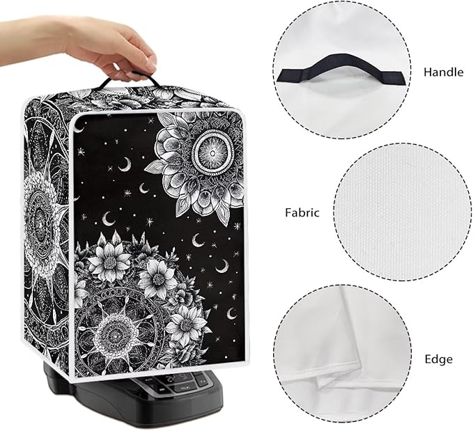 Mandala Sun Moon Coffee Machines Covers - Dust Resistant Protective Covers For Coffee Makers, Blender, Mixer, Juice Machine - Dust Proof, Washable