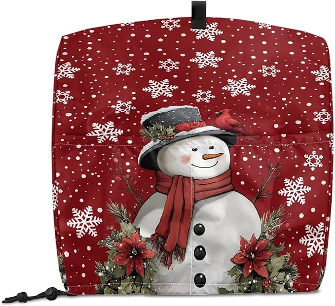 Stand Mixer Cover Dust Covers for 4.5qt-5qt Stand Mixer Protector Compatible with 4.5-5 Quart Kitchen Aid Mixer Christmas Xmas Snowman Snowflake Print