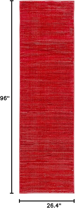 SAFAVIEH Vision Collection Runner Rug - 2'2" x 8', Red, Modern Ombre Design, Non-Shedding & Easy to Clean, Ideal for Entryway, Foyer, Bedroom, Hallway (VSN606Q)