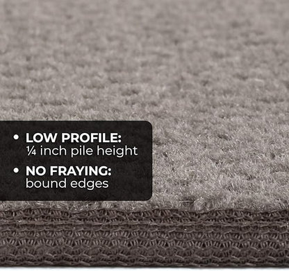 House, Home and More Skid-Resistant Carpet Runner - Gray - 22 Feet X 27 Inches