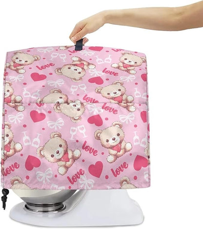 Cartoon Bear Lover Stand Mixer Covers for Women Kitchen Appliance Dust Covers Protective Compatible with 4.5-5 Quart Kitchen Aid Stand Mixer Cartoon Gnome Mixer Cover
