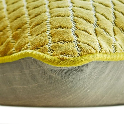 The HomeCentric Chartreuse Bed Runner for King/Queen/Twin Velvet Decorative Bed Scarf 53"x18" Bed Runner Without Pillow Cover, Geometric Bed Scarf Bedroom Décor Accent - Geolux Legacy Chartreuse