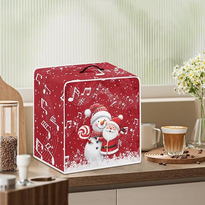Coffee Maker Cover for Kitchen Counter Christmas Santa Claus Coffee Machine Dust Cover Keep Kitchen Appliance Clean
