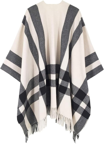 Breezy Lane Women's Shawl Wraps Warm Poncho Ruana Wrap Cardigan
