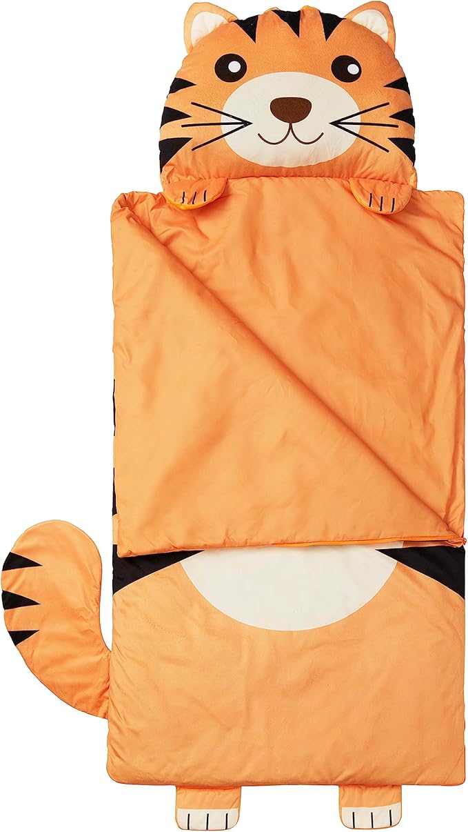Kid's Nap Buddies Character Preschool Nap Mat, Toddler Sleeping Bag with Pillow for Daycare, Ages 3+