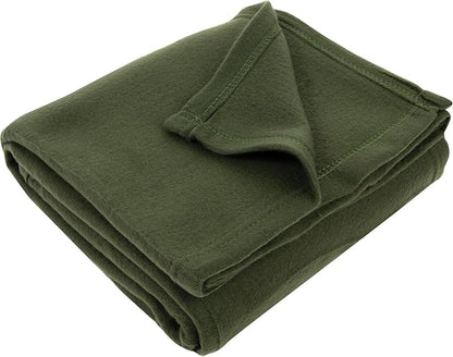 50x60 Throw Blankets, Ultra Soft Hypoallergenic Fleece Fall Throw Blanket for Livingroom, Couch, Chair, Bed, Olive Green